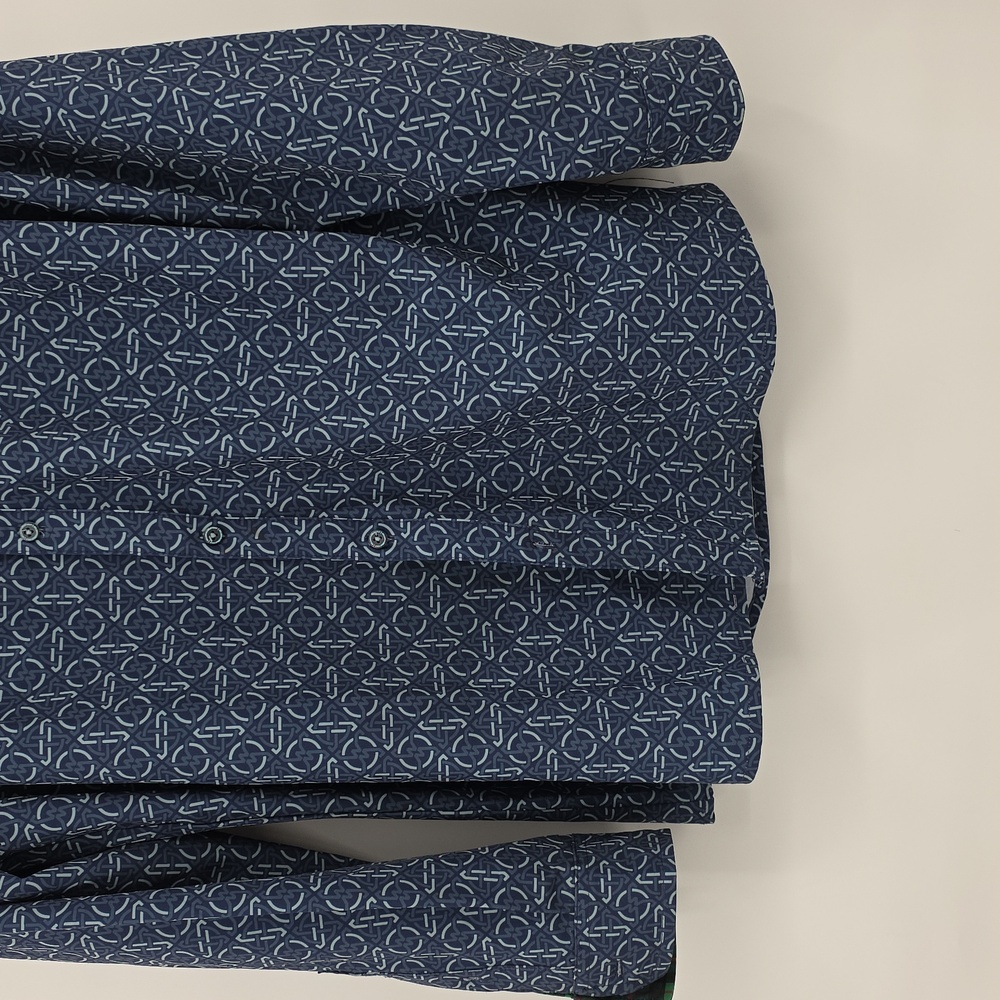 William Murray Golf Blue Patterned Button Down Sh… - image 3